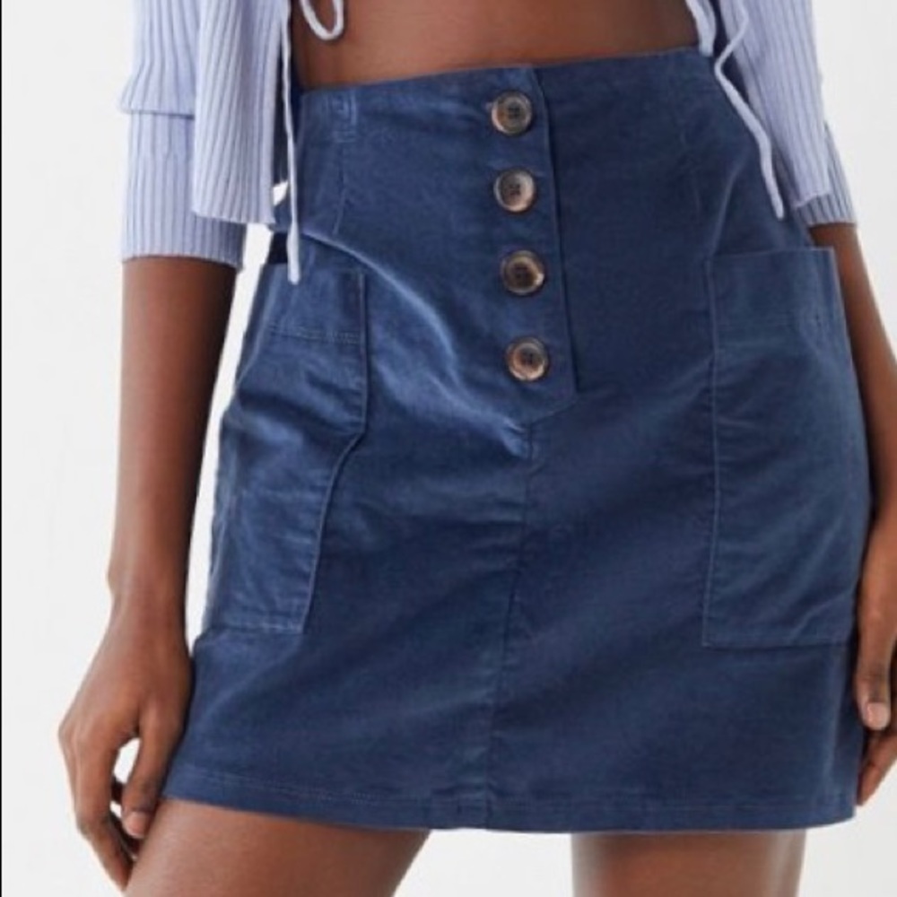Velvety Mini Skirt